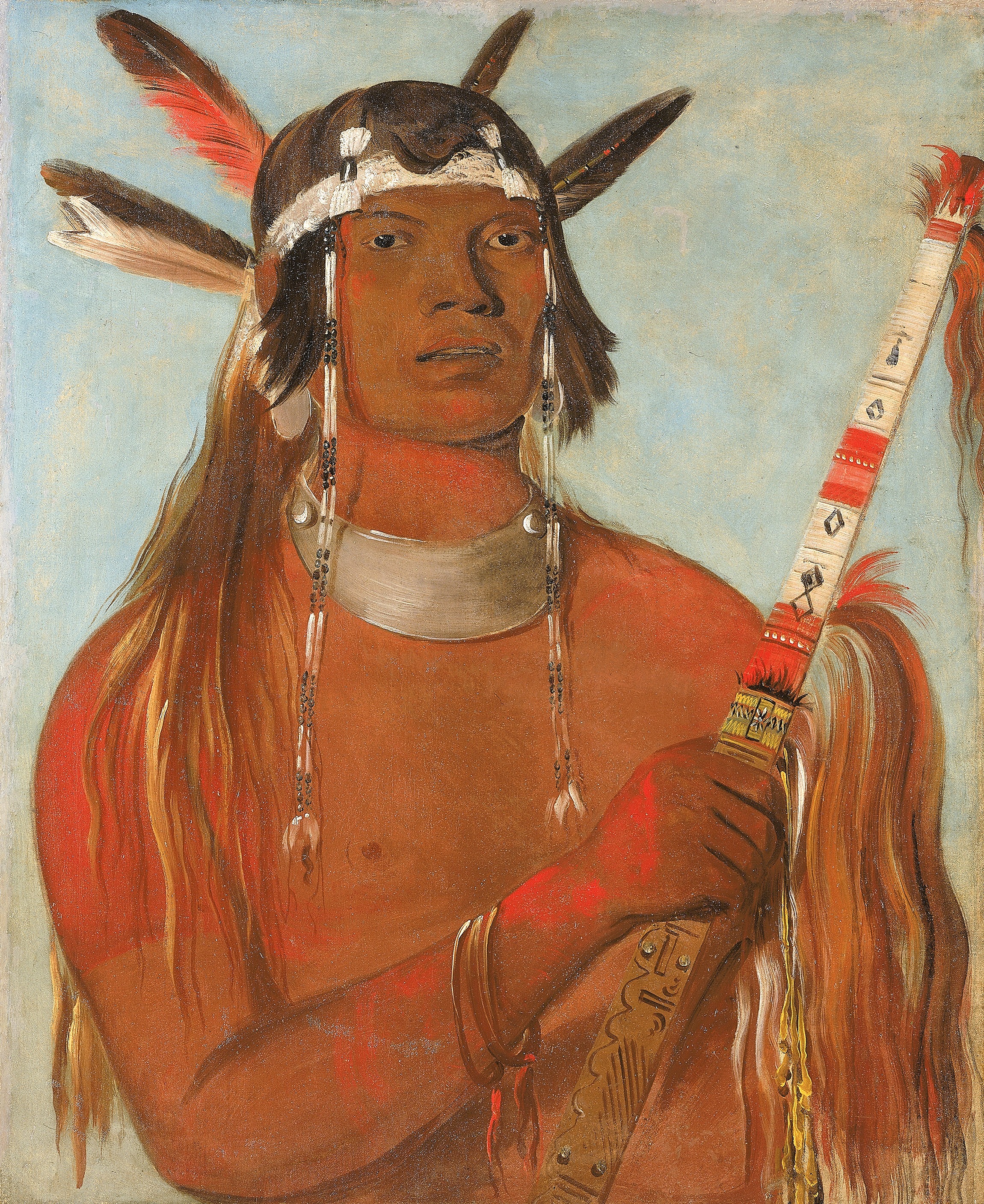 George Catlin, Seehk-hée-da, Mouse-colored Feather, a Noted Brave