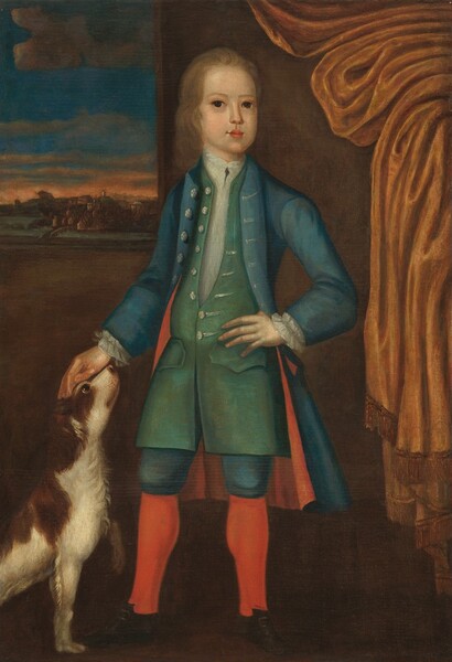 American 18th Century, Boy in Blue Coat