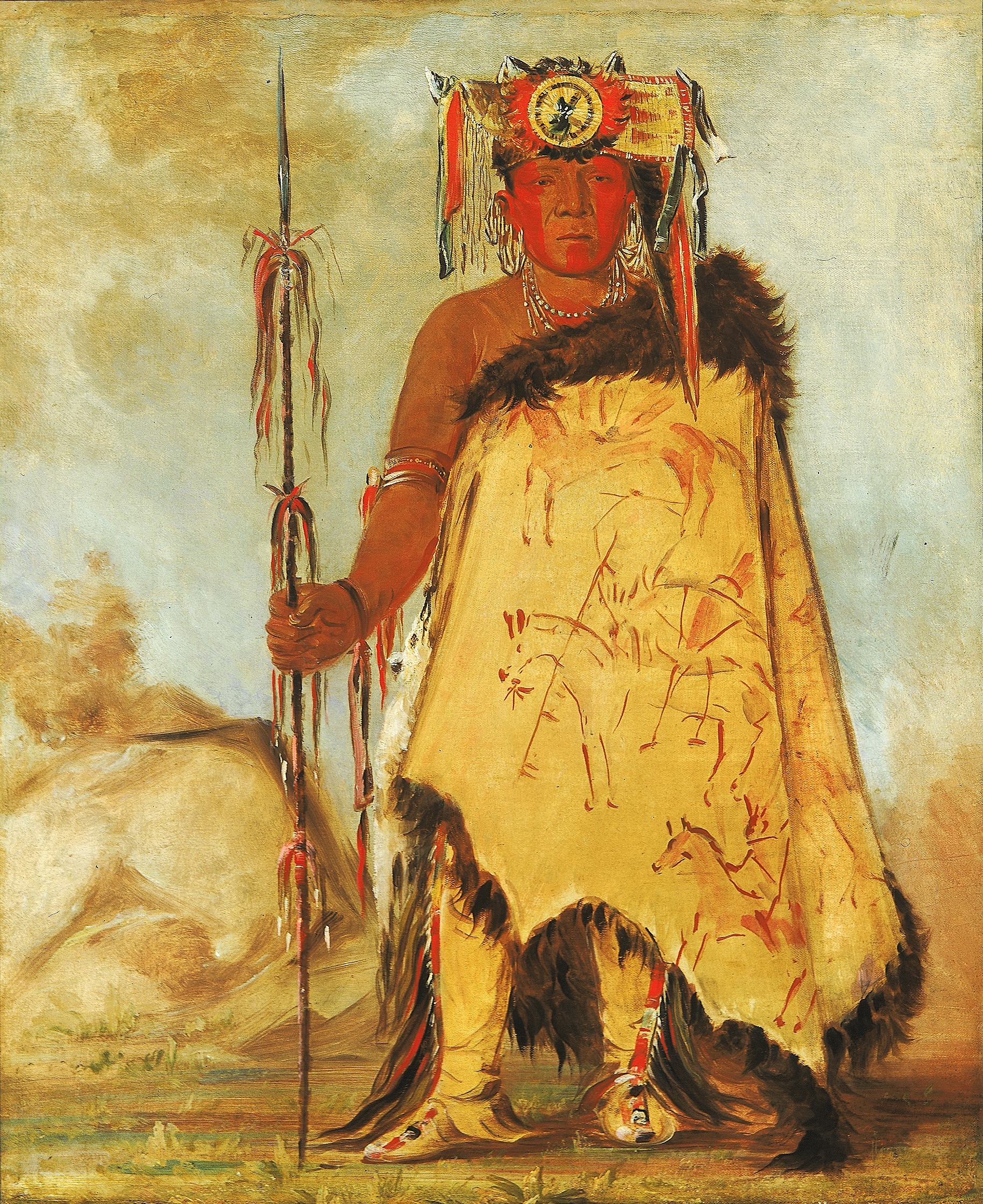 George Catlin, La-wée-re-coo-re-shaw-wee, War Chief, a Republican Pawnee