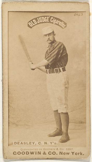 Goodwin & Company, Thomas H. "Pat" Deasley, Catcher, New York, from the Old Judge series (N172) for Old Judge Cigarettes