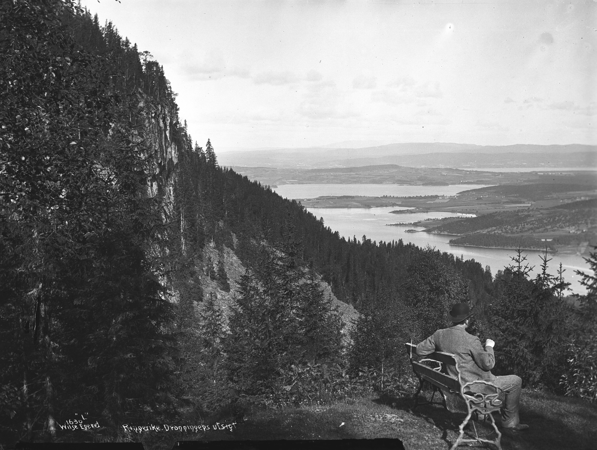 Axel Lindahl, Prot: Fra Dronningens udsigt Ringerike Panorama I-II Neg: Ringerike Dronningens utsigt