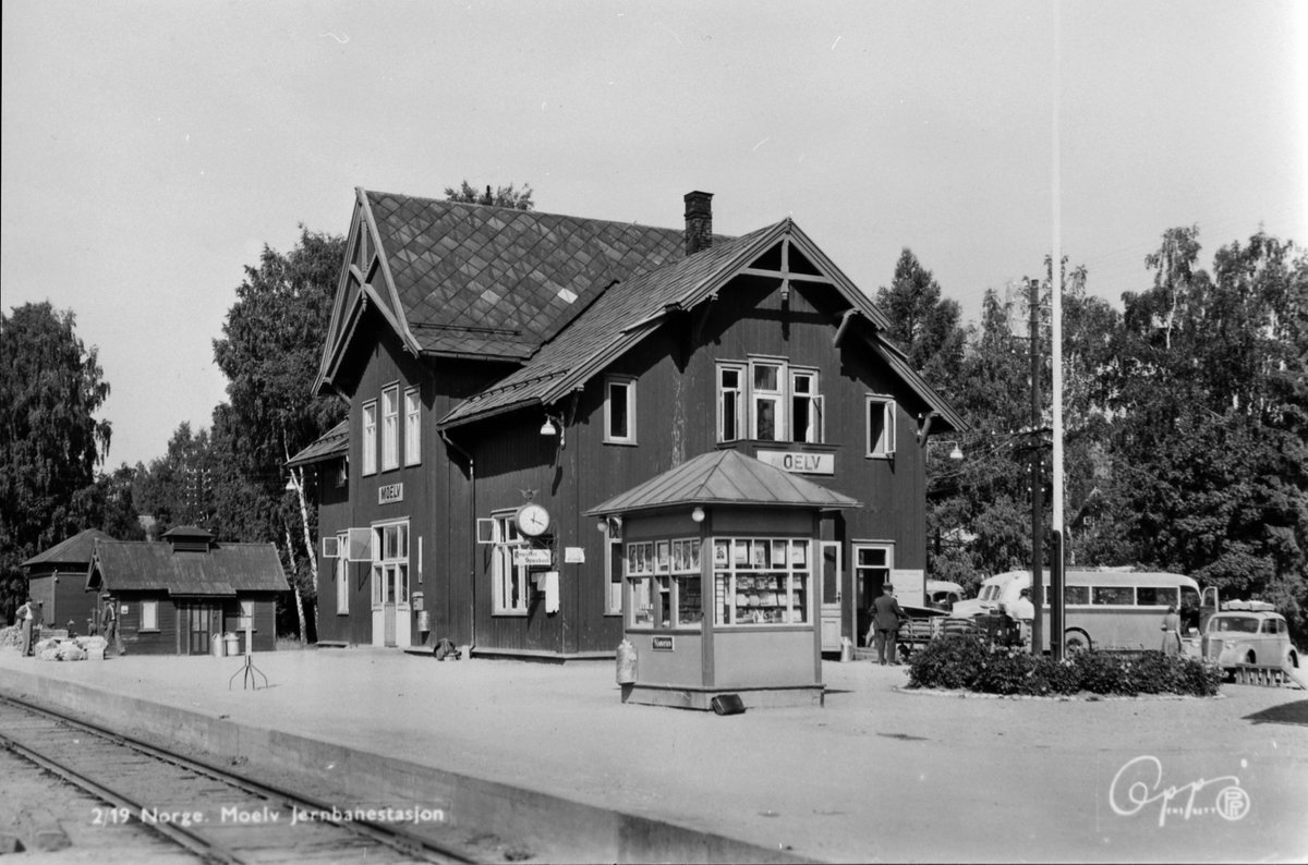 Anno Domkirkeodden, Moelv Jernbanestasjon, Narvesenkiosk.
