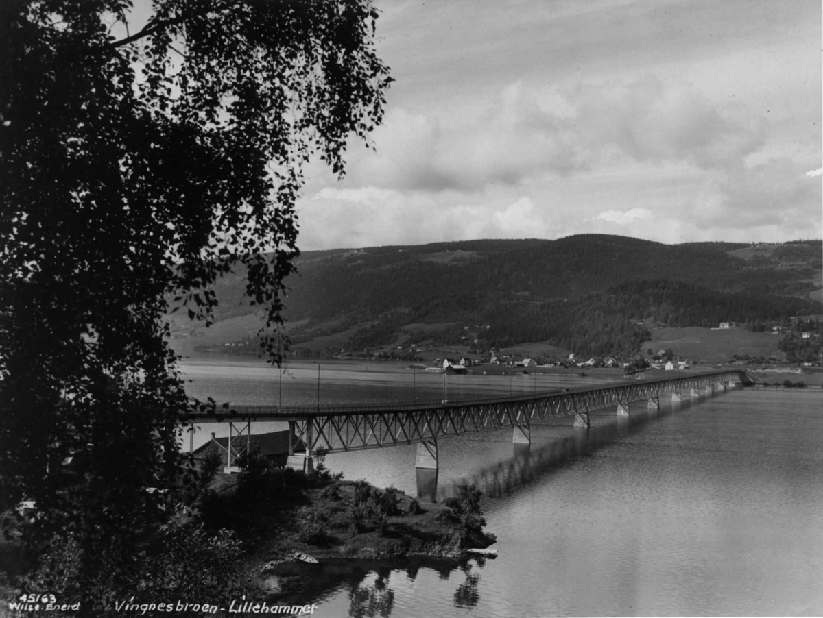 Anders Beer Wilse, Samferdsel bro, Vingnes, Mjosa, Lillehammer
