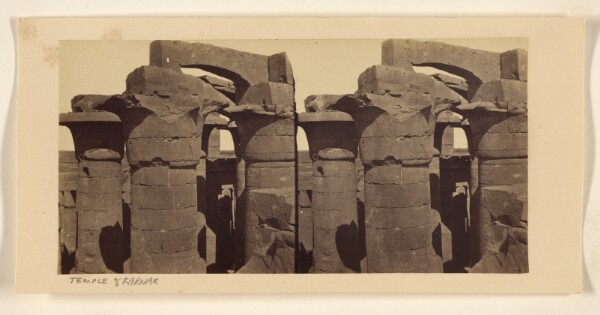 Francis Frith, The Temple of Karnac - Thebes. Columns with Capitals in imitation of the full-blown Papyrus.
