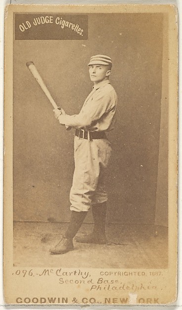 Goodwin & Company, Thomas Francis Michael "Tommy" McCarthy, 2nd Base, Philadelphia, from the Old Judge series (N172) for Old Judge Cigarettes