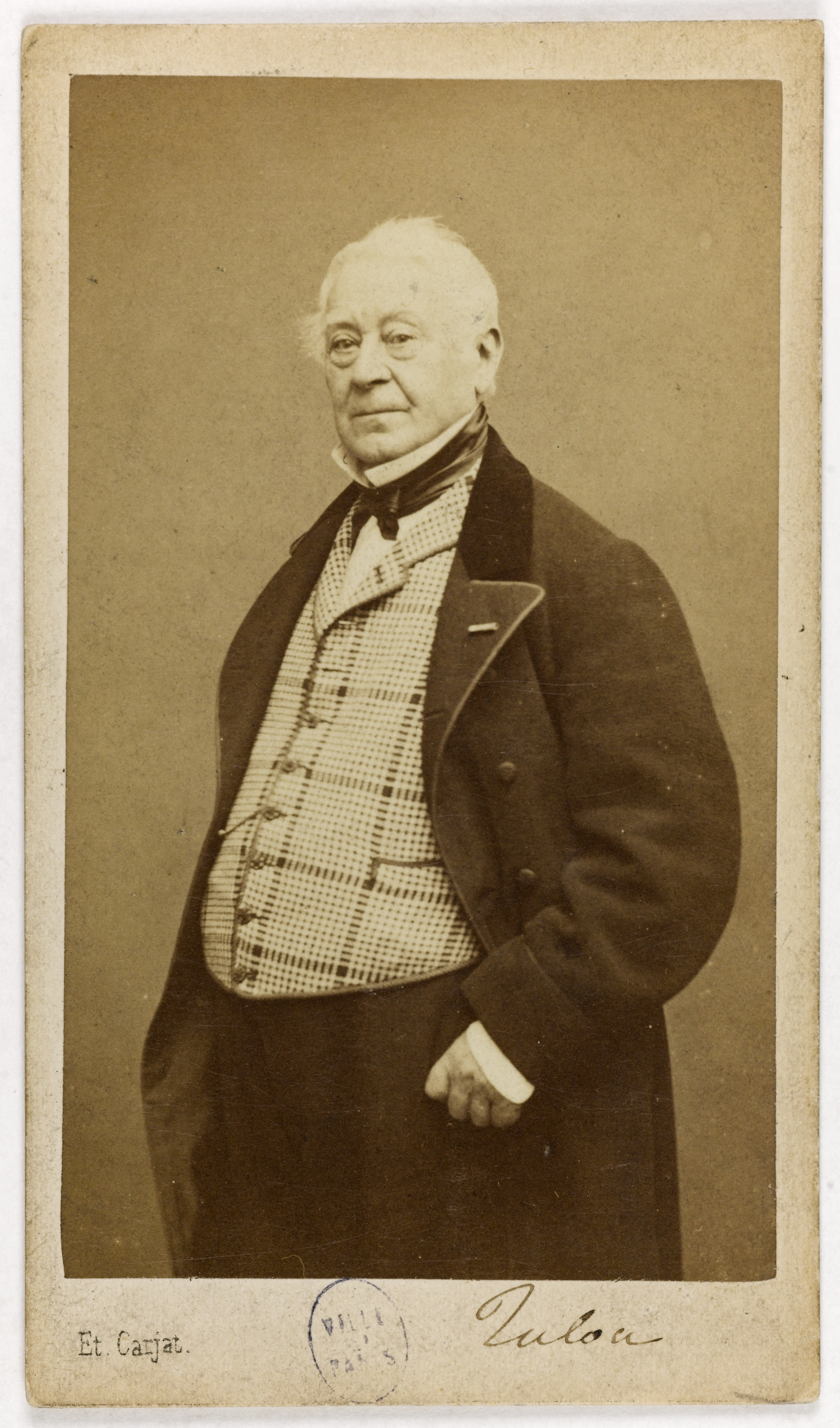 Carjat & Cie, Portrait de Jean-Louis Tulou (1786-1865), flutiste et compositeur