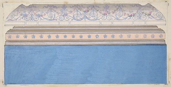 Jules-Edmond-Charles Lachaise, Design for the decoration of a ceiling cove and moulding