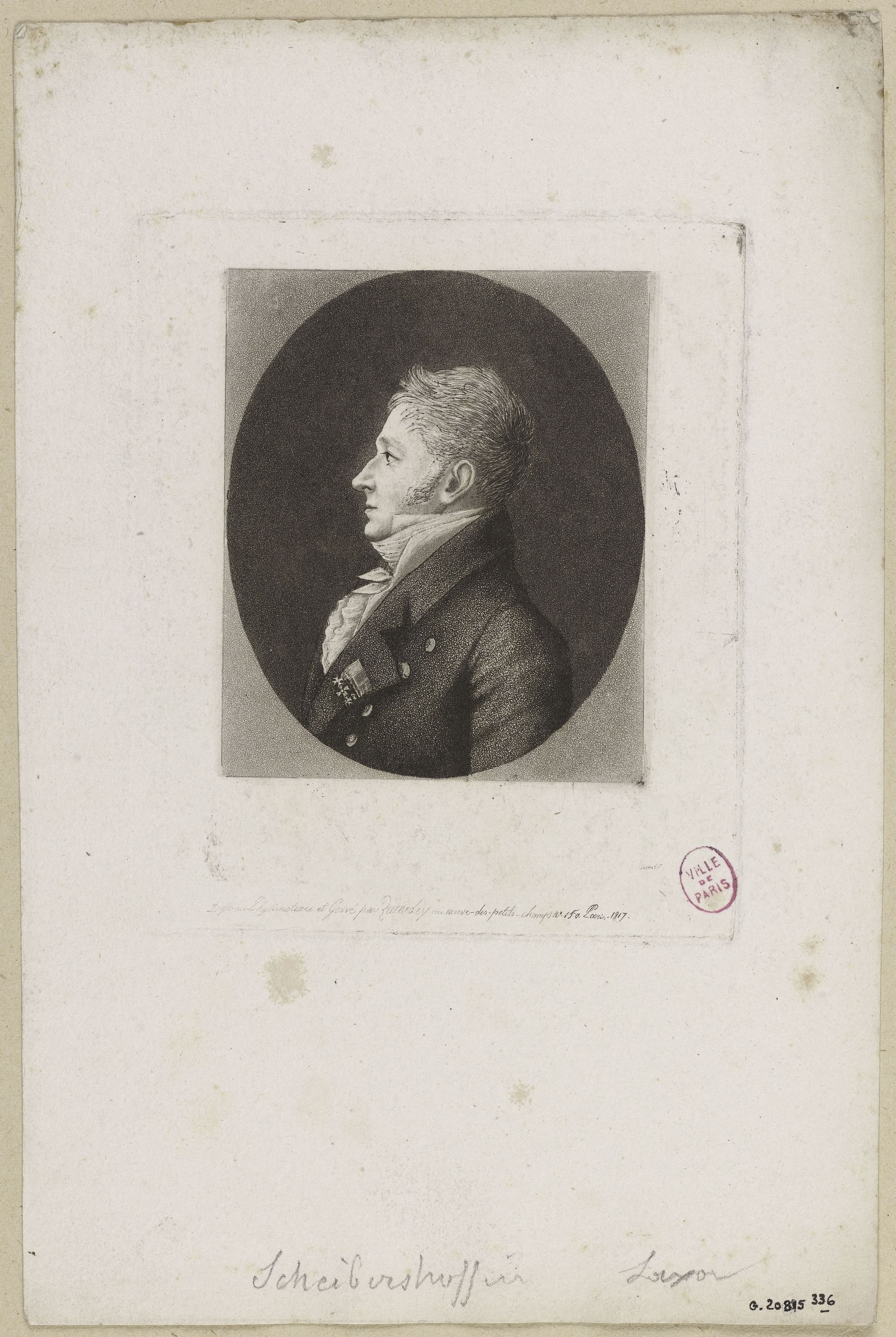 Edmé Quenedey, Portrait de Monsieur de Scheibershoffen