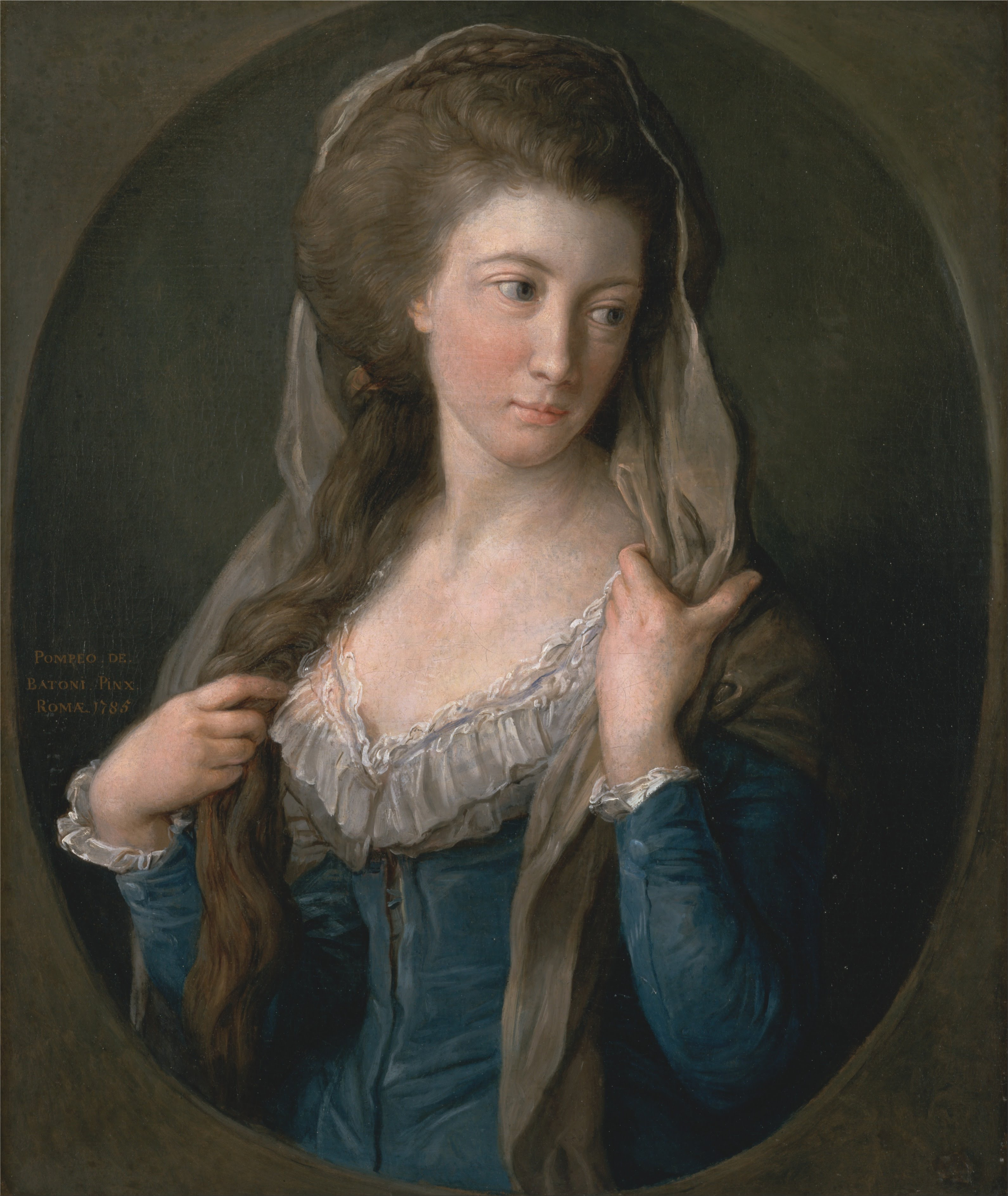 Pompeo Batoni, Portrait of a Woman, traditionally identified as Margaret Stuart, Lady Hippisley