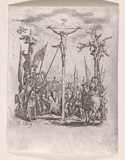 Jacques Callot, Jésus est Percé d'une Lance (Jesus is Pierced with a Spear), from "La Petite Passion" (The Little Passion)
