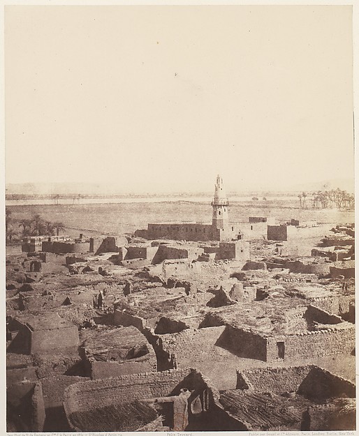 Félix Teynard, Edfou, Aspect Générale de la Ville Vue de la Plateforme Centrale du Pylône