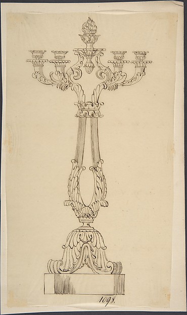 Anonymous, French, 19th century, Design for a Candelabra
