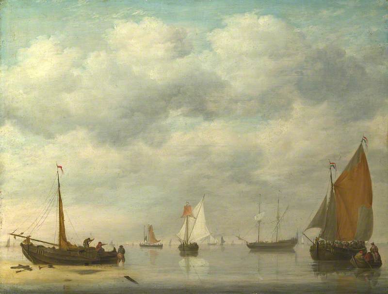 Jan van Os, Dutch Vessels in Calm Water