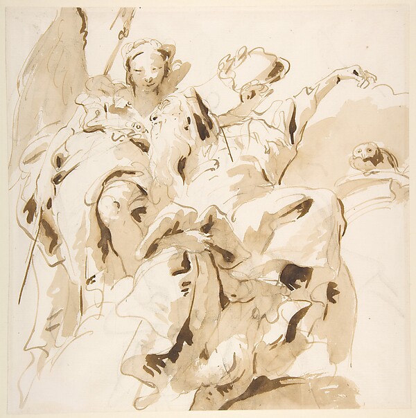 Giovanni Battista Tiepolo, Virtue Crowning a Bearded Man