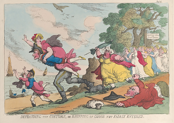 Thomas Rowlandson, Defrauding the Customs, or Shipping the Goods Not Fairly Entered