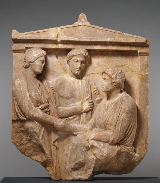 Unknown, Grave Naiskos of Theogenis with her Mother, Nikomache, and her Brother Nikodemos