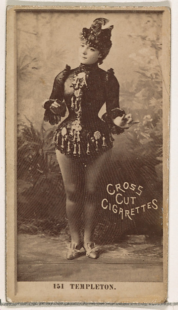 W. Duke, Sons & Co., Card Number 151, Fay Templeton, from the Actors and Actresses series (N145-2) issued by Duke Sons & Co. to promote Cross Cut Cigarettes