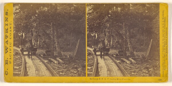 Carleton Watkins, In Camp, O.R.R. Columbia River Cascades.