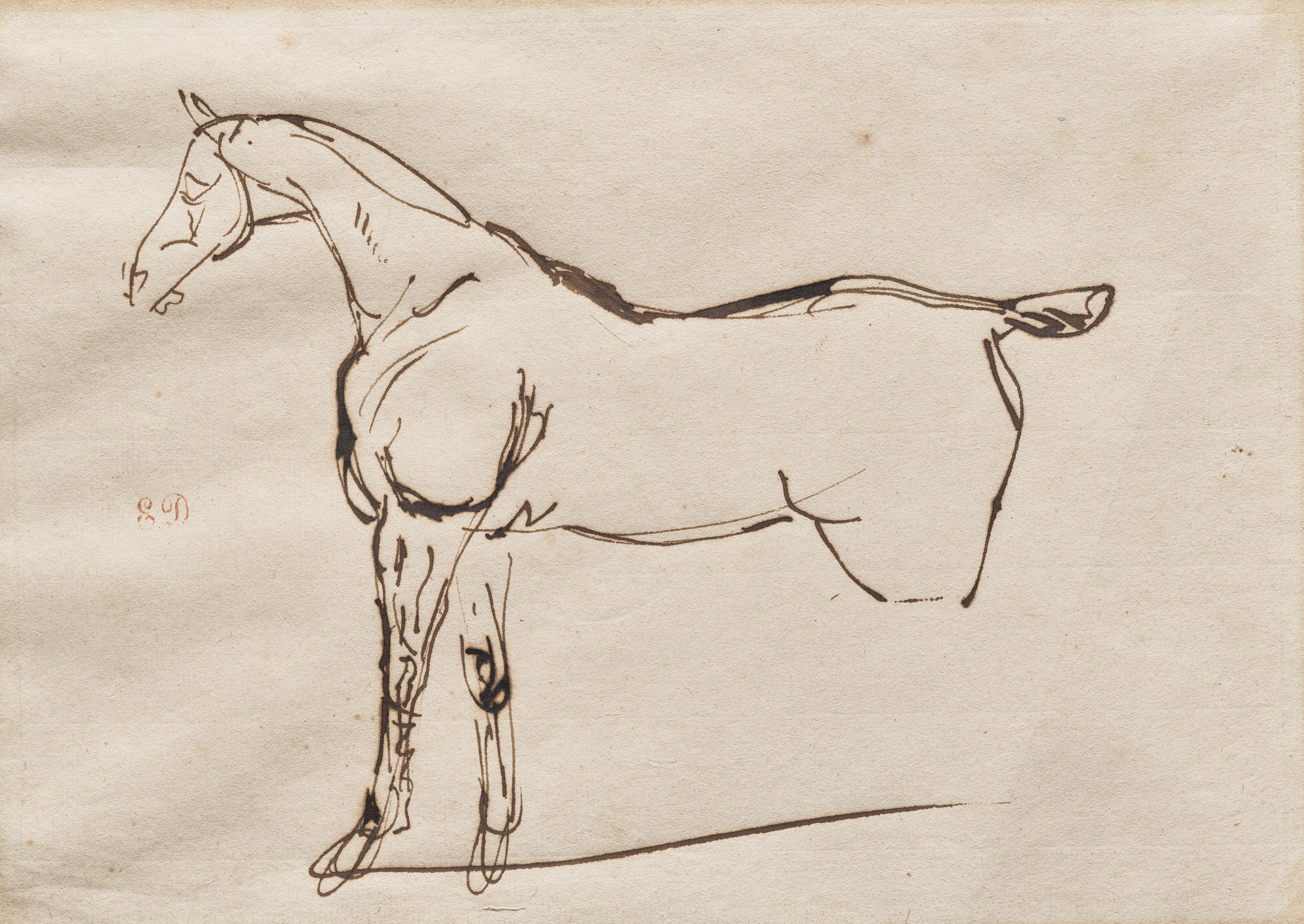 Eugène Delacroix, Study of a Horse