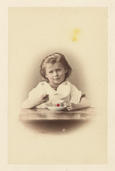 Unknown, [Girl drinking tea]