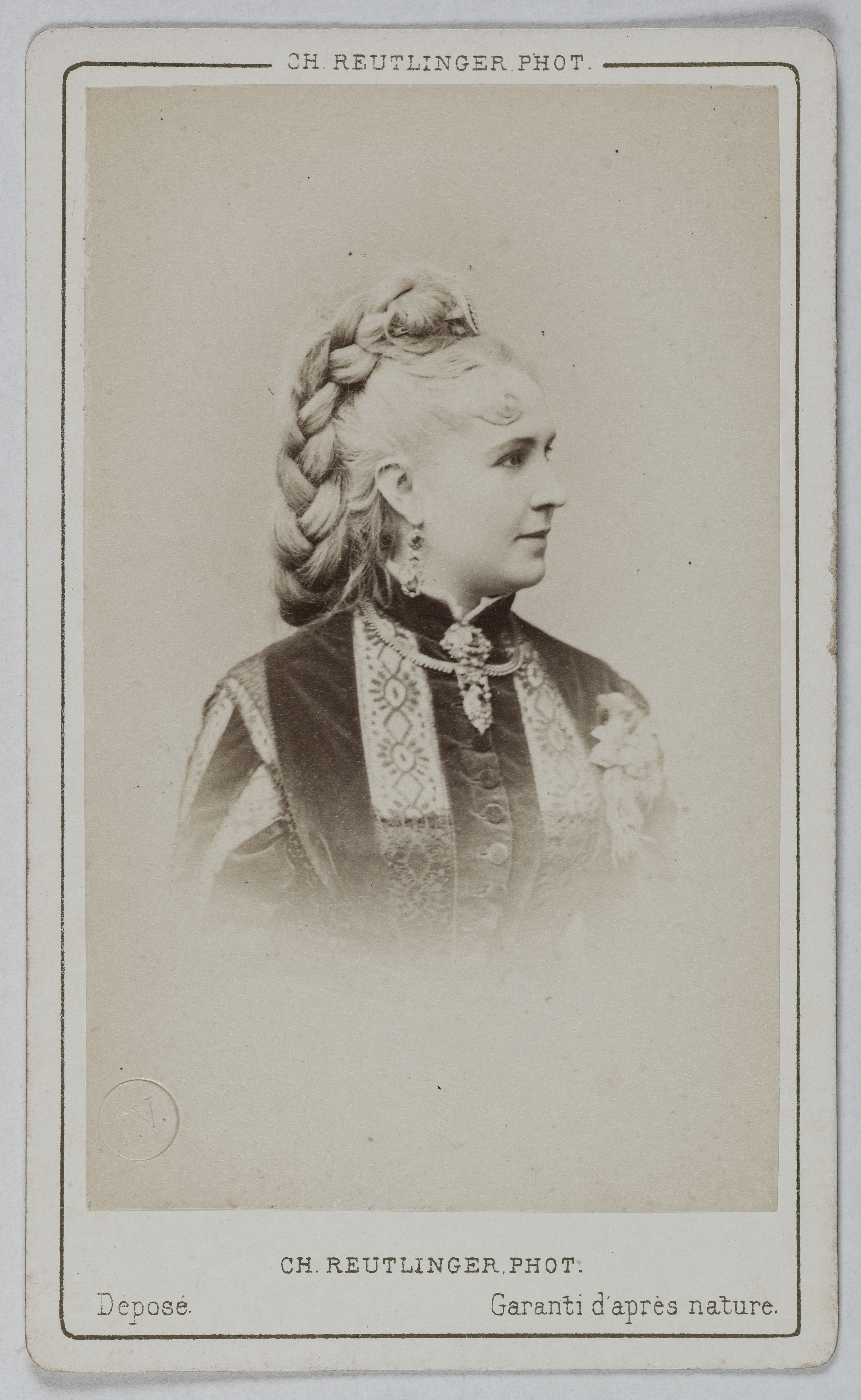 Charles Reutlinger, Portrait de Elluini Gabrielle, (épouse Vidal), (1849-?), (actrice)