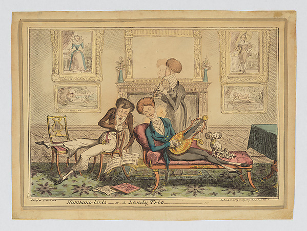 George Cruikshank, Humming-birds–or–a Dandy Trio