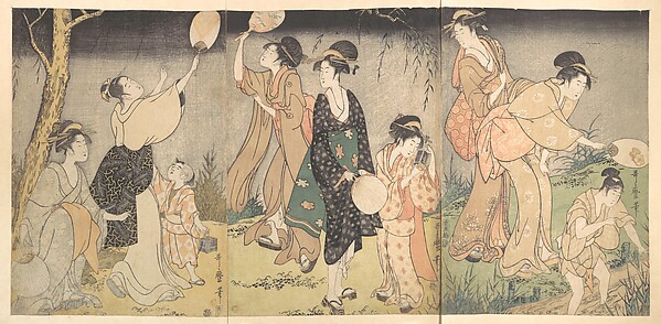 Kitagawa Utamaro, Catching fireflies (Hotaru gari)