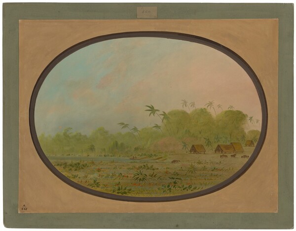 George Catlin, A Small Village of Remos Indians