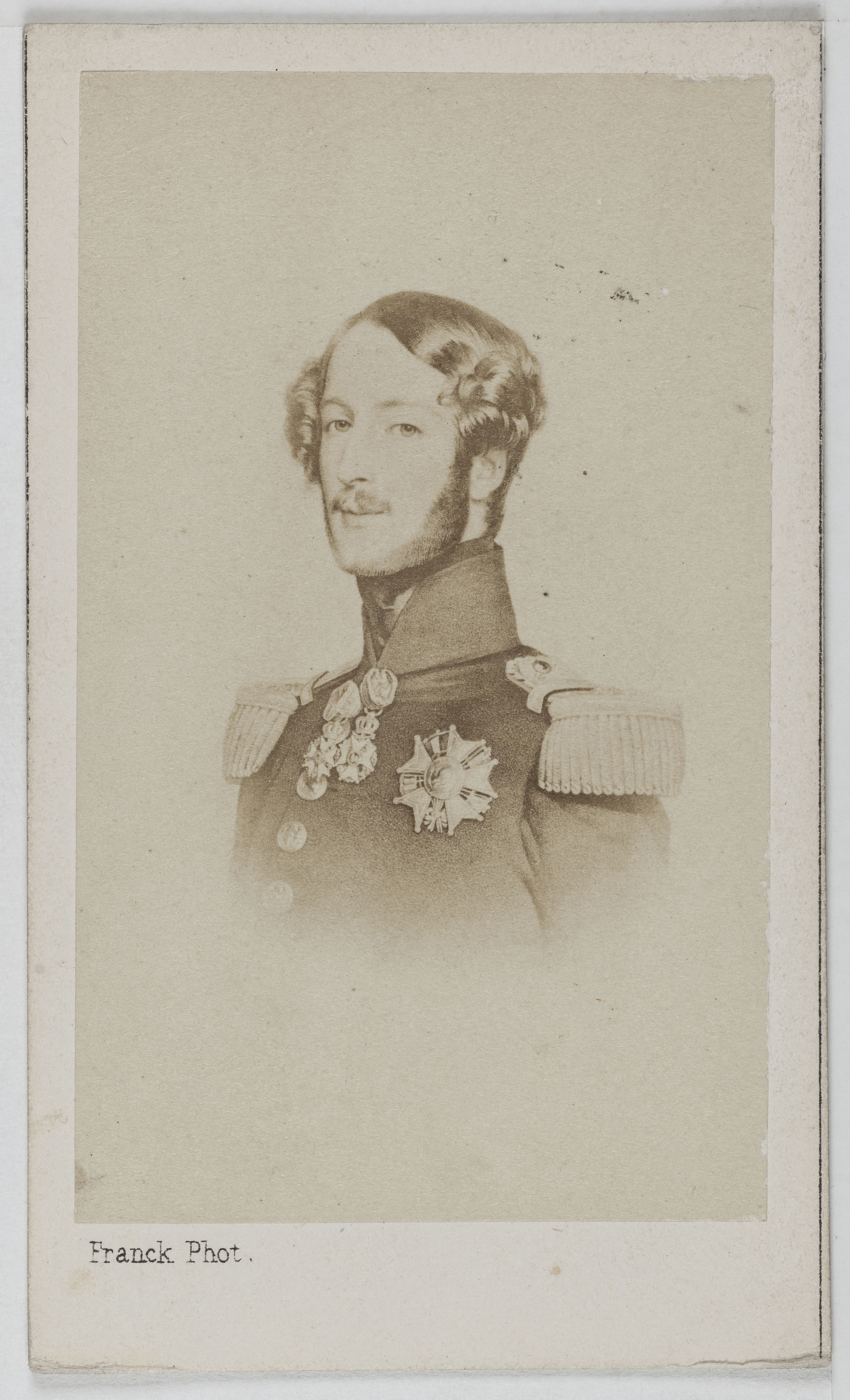 Franck, Portrait de Ferdinand-Philippe duc d'Orléans (1810-1842), fils aîné de Louis-Philippe et lieutenant général.