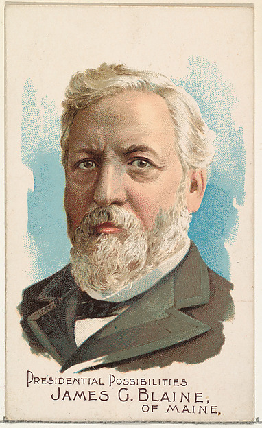 W. Duke, Sons & Co., James G. Blaine of Maine, from the Presidential Possibilities series (N124) issued by Duke Sons & Co. to promote Honest Long Cut Tobacco