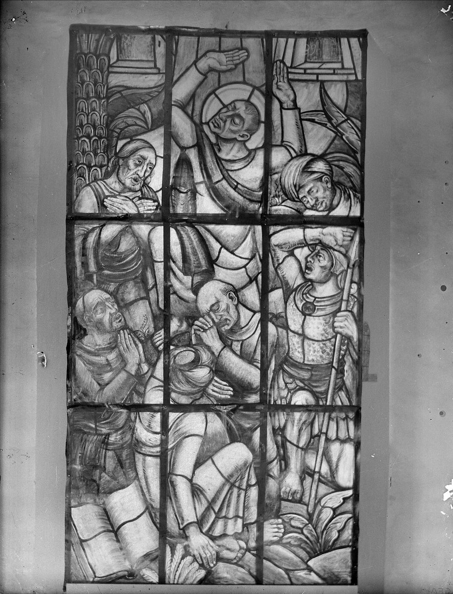 Gunnar Sundgren, Glass painting on exhibition at Uppsala Castle, Uppsala, 1934