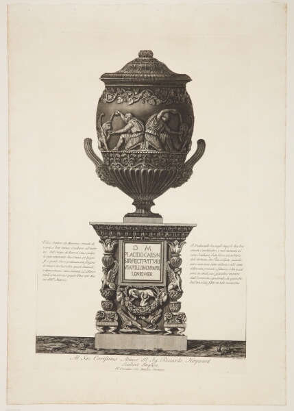 Giovanni Battista Piranesi, Marmorvase med en frise med slaver og griffer
