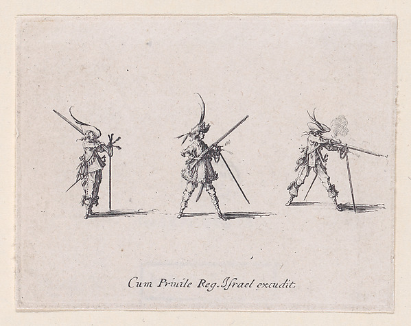 Jacques Callot, L'Exercice de L'Arquebuse: Le Tir (Drill of the Arquebus: Shooting), from "Les Exercices Militaires" (The Military Exercises)