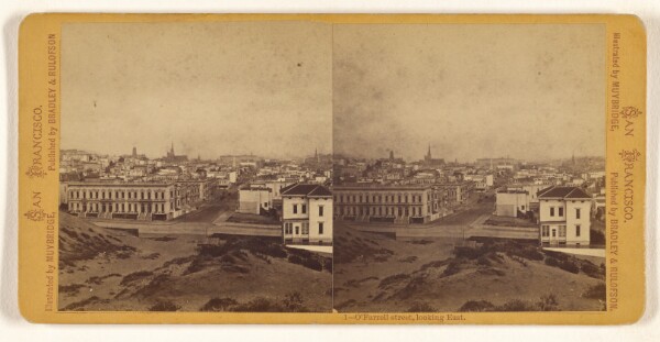 Eadweard J. Muybridge, O'Farrell street, looking East.