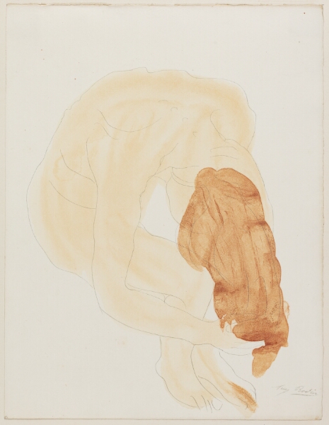 Auguste Rodin, "La seconde a une abondante chevelure qui brille et se déroule en longues guirlandes desoie."