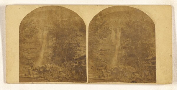 New York Stereoscopic Company, Genesee Falls, Portage, N.Y. View across the Gorge, showing the Cascade. The bank is 400 feet high.