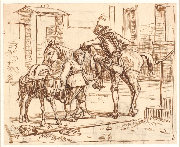 Wilhelm Marstrand, Don Quixote stiger til hest