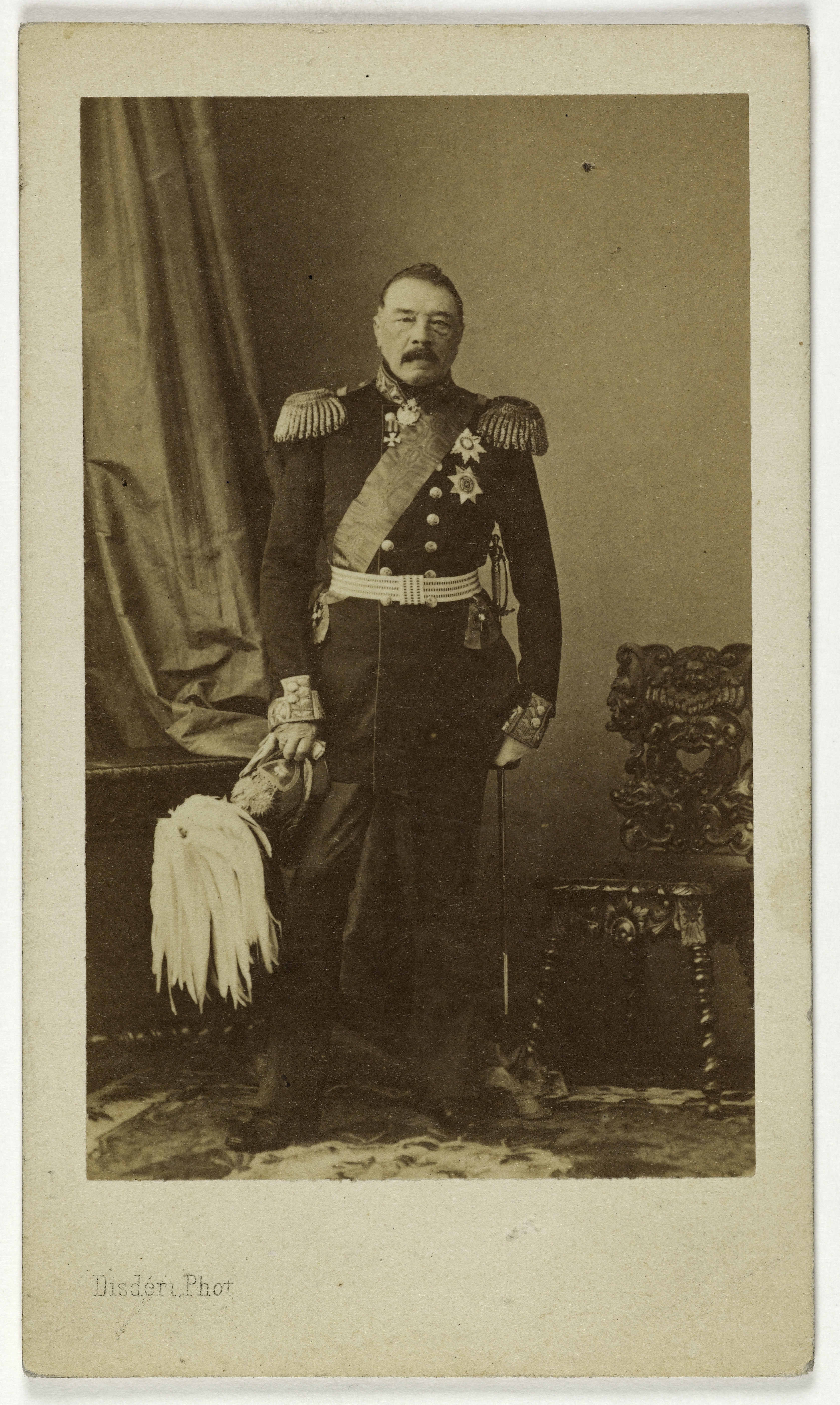 André-Adolphe-Eugène Disdéri, Portrait du Prince Gortschakoff, (général russe)