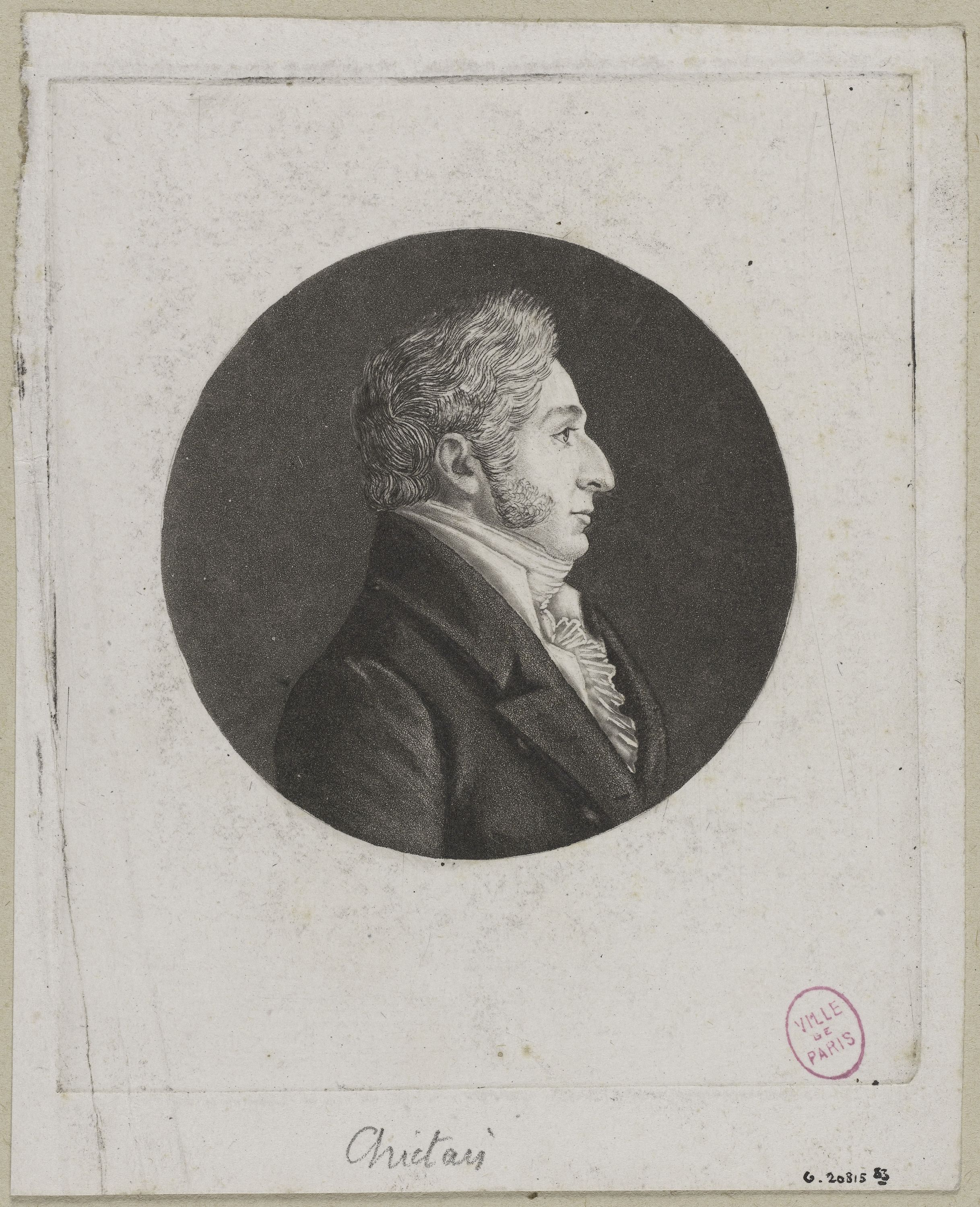 Edmé Quenedey, Portrait de Monsieur Chictan