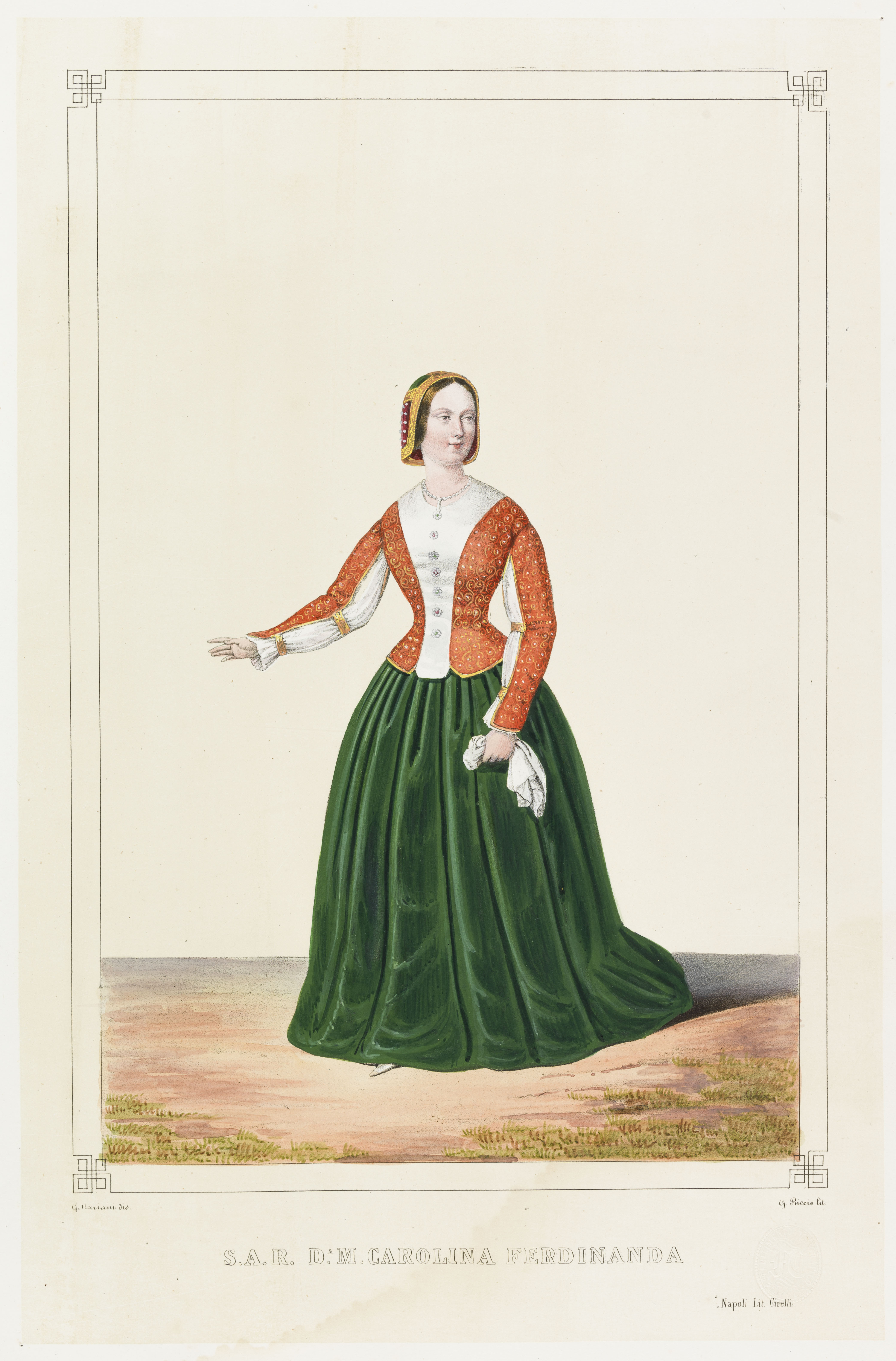 Giovanni Mariani, Portrait de S.A.R. Da. M. Carolina Ferdinanda