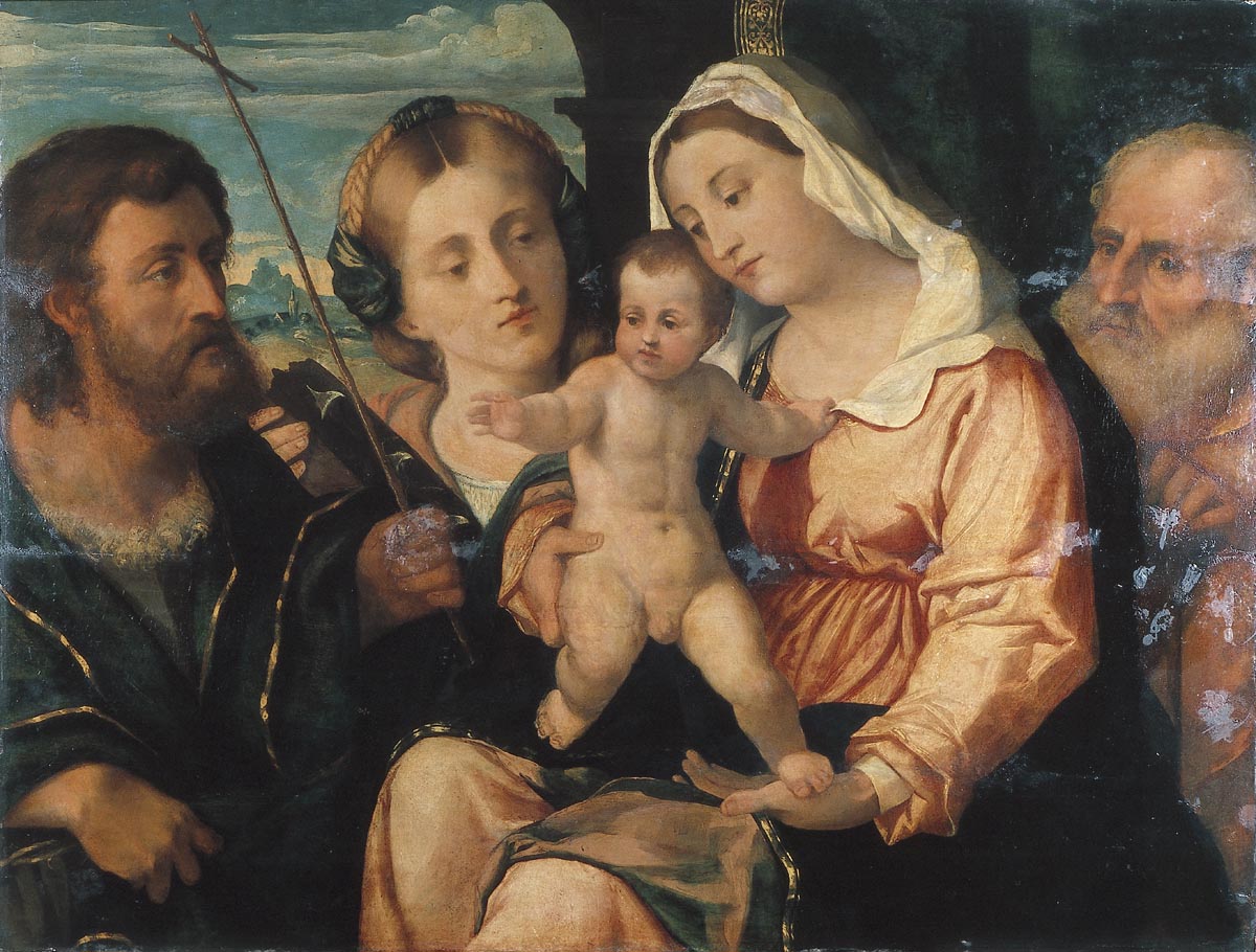 Unknown artist, The Holy Family with John the Baptist and St. Catherine