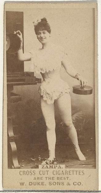 W. Duke, Sons & Co., Zampa, from the Actors and Actresses series (N145-3) issued by Duke Sons & Co. to promote Cross Cut Cigarettes
