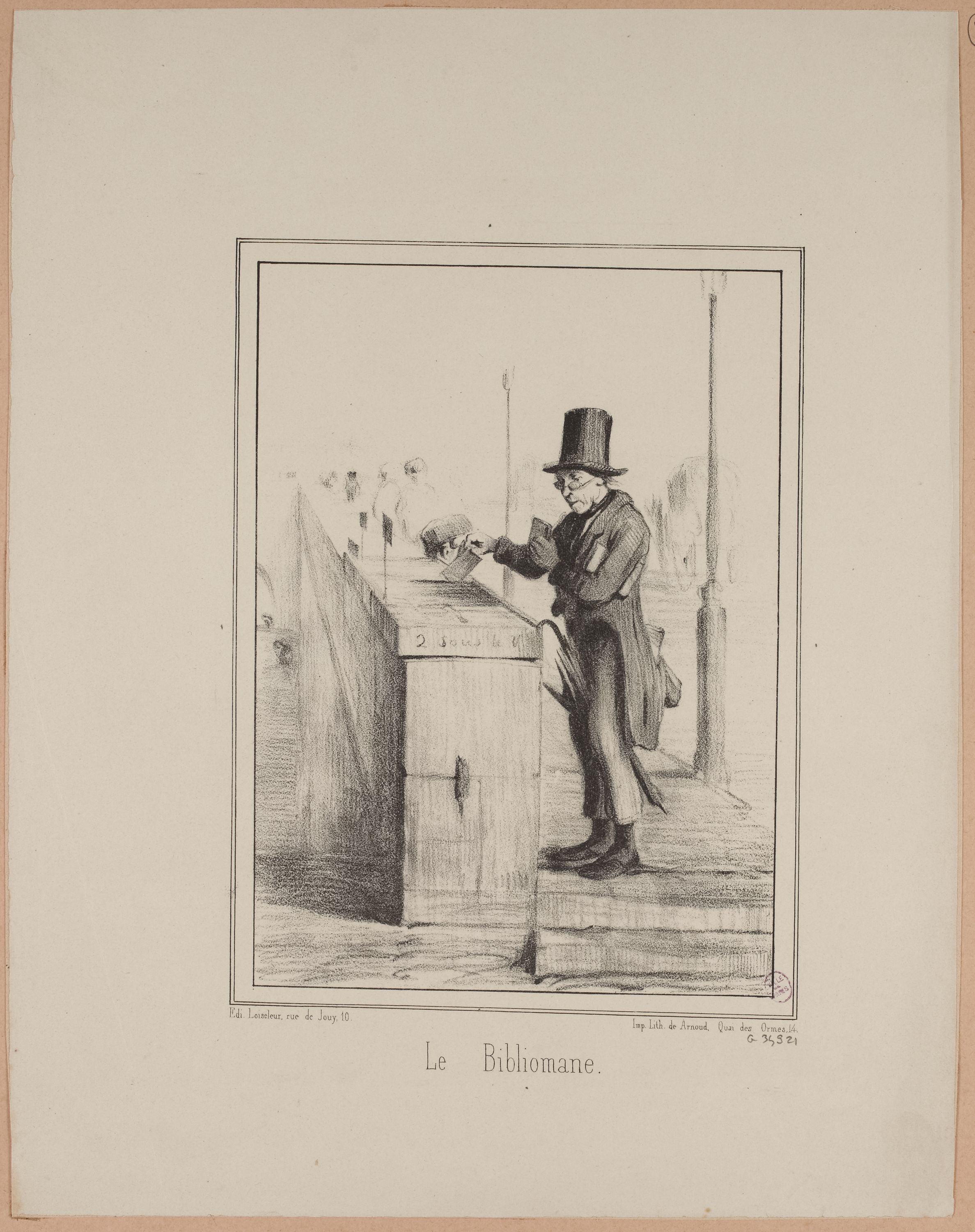 Anonyme, Le bibliomane