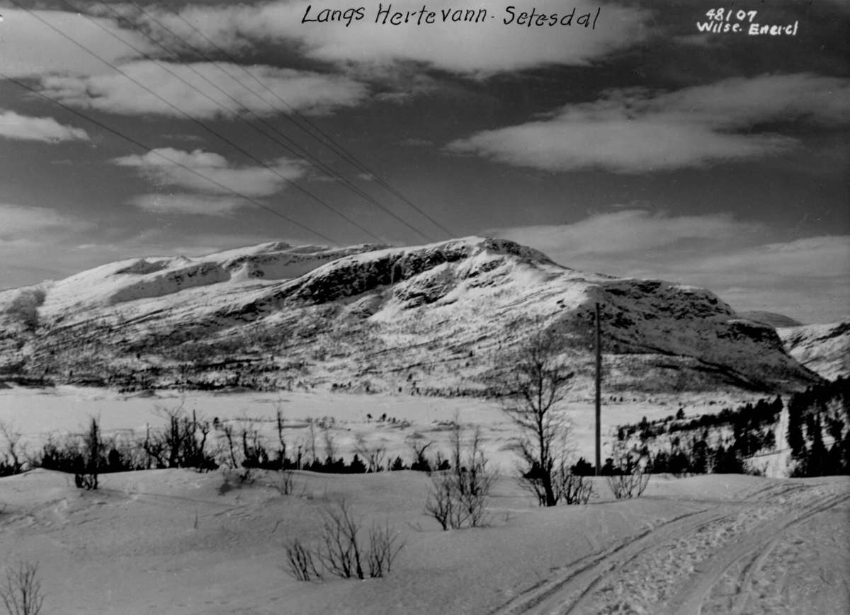 Anders Beer Wilse, Veien til Breive. Vinter, sno, Hovden.