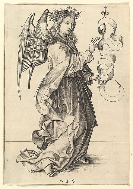 Martin Schongauer, The Annunciation: The  Angel Gabriel