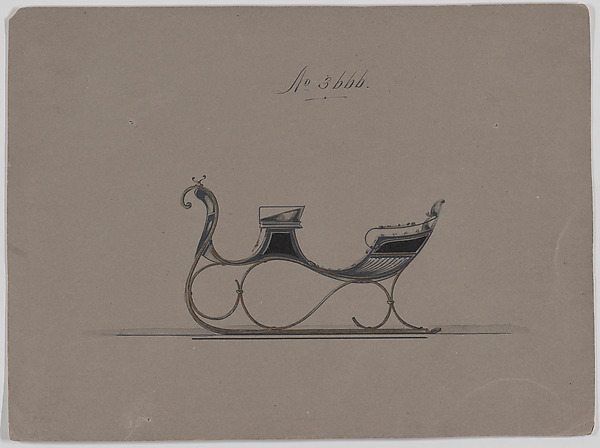 Brewster & Co., Design for 4 Seat Sleigh, no. 3666
