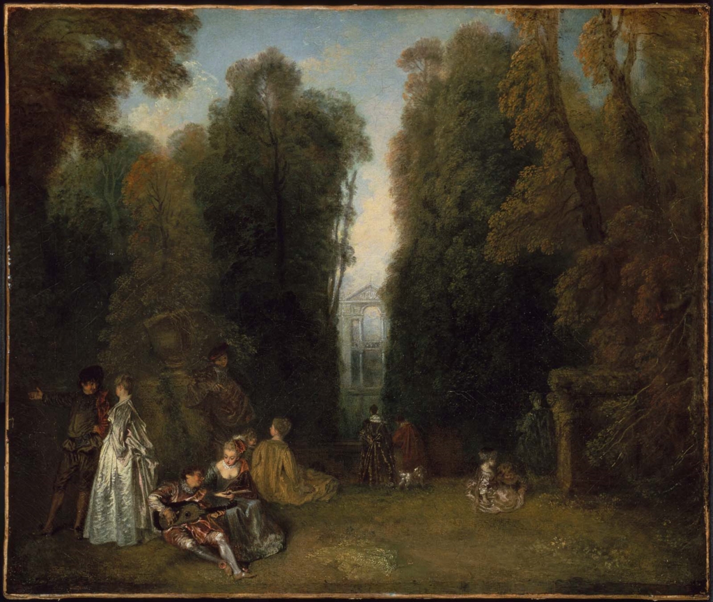 Jean-Antoine Watteau, View through the Trees in the Park of Pierre Crozat
