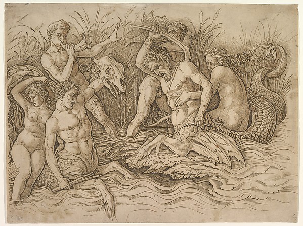 Andrea Mantegna, Battle of the Sea-Gods (right portion of frieze)