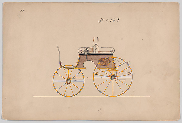 Brewster & Co., Design for Dog Cart or 2 Wheeler, no. 4163