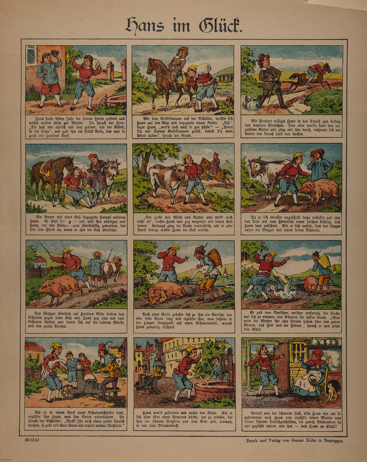 Gustav Kühn (Druckerei und Verlag), "Hans im Glück" (Neuruppiner Bilderbogen Nr. 9267)